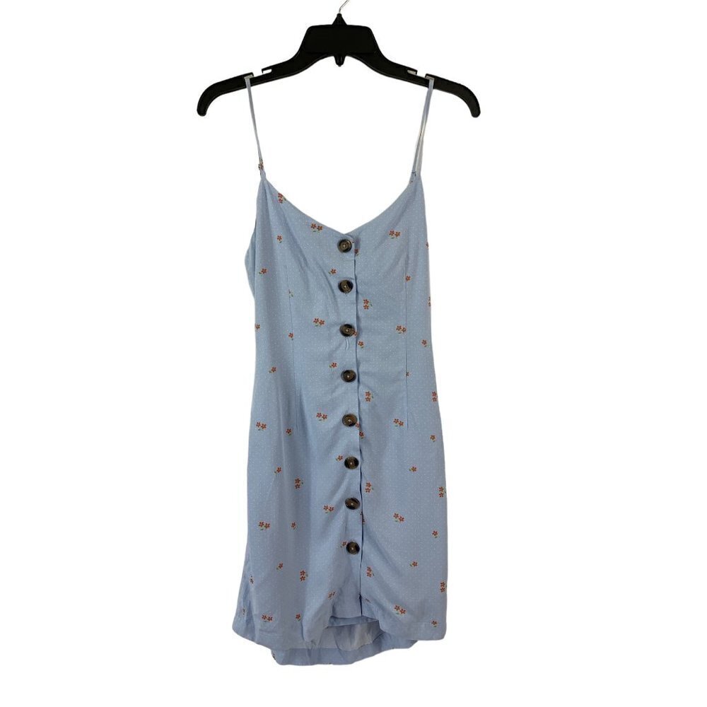 Forever 21 Women's Light Blue Open Back Romper - Picture 1 of 4